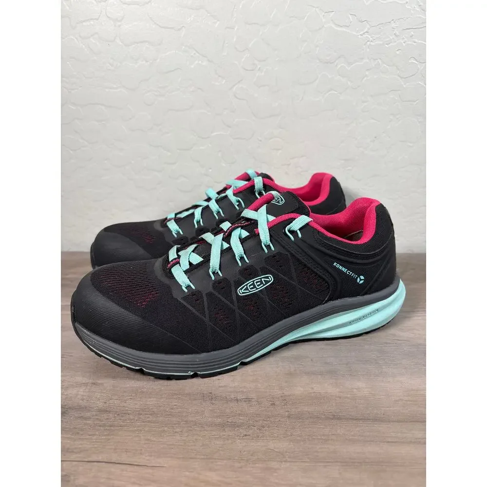 KEEN Vista Energy‎ Utility Shoes Women's 11 M Black Teal Pink Work Sneakers